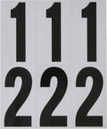 Reflective 3 Inch Mailbox Number Set With White And Silver Self Adhesive Digits Weather Resistant Outdoor Address Numbers