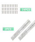 2 Pack Heavy Duty 12 Inch Piano Hinges With Holes Polished 304 Stainless Steel Durable Marine Grade Hardware With 24 Screws