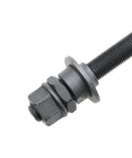 Heavy Duty 180mm 3/8 Inch Rear Bike Axle Replacement for Most Hubs, 26 TPI, Black Steel with Conical Lock Nut