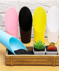 Go-To Reusable Plastic Garden Shovel Cup For Bonsai And Potted Plants 16x6 cm Cultivation Tool Spade Soil Scoop For Succulents And Fleshy Plants Handy Garden Care Essential For Plant Lovers. Plastic soil scoop cup, 16x6 cm, blue, for bonsai and succulents.