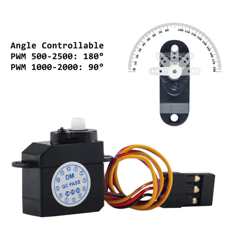 Ultra-Micro Digital Servo 2.1g Coreless Motor 180 Degree JR Connector 5V Mini Servo 5-Pack for RC Aircraft