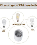 Workhorse Glazed Porcelain E26 Ceramic Socket Keyless Lampholder compatible with LED, CFL, and incandescent bulbs.