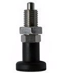 M20 Stainless Steel Reset Knob Spring Plunger with Secure Locating Pin and Heavy Duty Push Button Latch Mechanism for Grease Monkey Garages