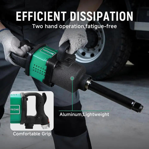 Premium Shop Grade 1 Inch Air Impact Wrench Delivering 4200Nm Of Brutal Torque Operating At 3200Rpm in use by an operator.