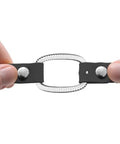 One Inch Quick Snap Bungee Dog Collar Strap For FE 580 ET 800 The Boss And UL 1200 Receivers shown being stretched by hand