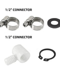 Top Notch Smart Garden Hose Repair Connector Kit With Clamps For 1/2 Inch Fittings Durable Gray Water Hose Fix It Fast Easy Install 1/2 inch connector kit with clamps, gasket, and hose fitting