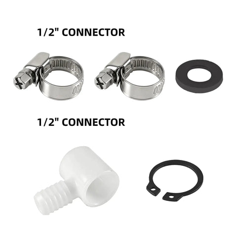 Top Notch Smart Garden Hose Repair Connector Kit With Clamps For 1/2 Inch Fittings Durable Gray Water Hose Fix It Fast Easy Install 1/2 inch connector kit with clamps, gasket, and hose fitting