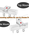 Heavy Duty Black Ceiling Mount Curtain Track With Dead Silent Glide Wheels And Reinforced Aluminum Guide Rail with top and side mount options.