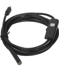 Solid Usb Industrial Endoscope With Six Bright Led Lights And Seven Millimeter Waterproof Probe showing black cable with controller for tight space inspections.