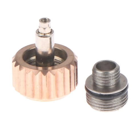 7Mm Watch Crown Replacement Kit With Long Stem Lightweight Portable Repair Tool in rose gold and silver metal parts