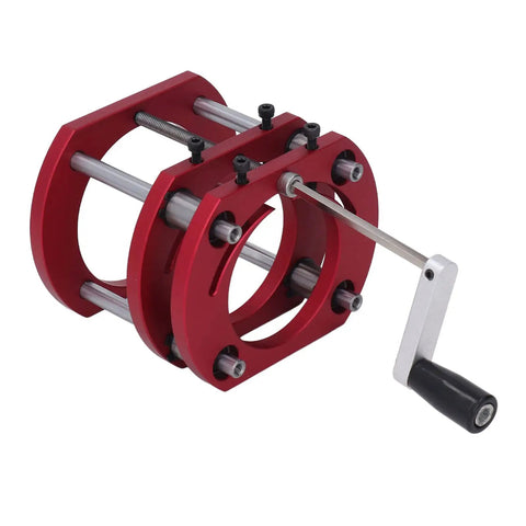 Ultimate Router Lift Base Kit With Crank Handle Built From Aluminum Alloy And Stainless Steel 4 Jaw Clamping Router Table Insert Base Plate Lifting System For Small Trim Routers Easy Height Adjustment Red, red aluminum alloy router lift base with crank handle