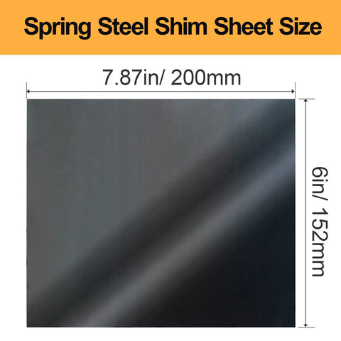 Pro Grade Spring Steel Shim Stock Set 1095 Blue Tempered With Polished Finish 6 Inch x 7.87 Inch Sheet