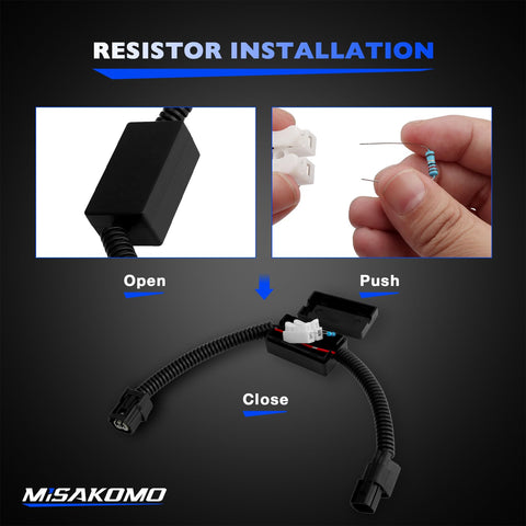 Installation of Muzzler Harness Disable Kit for 3.5L V6 VCM Engines with resistors, showing connection process.