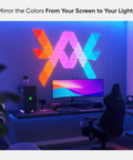 Shapes LED Wall Lights Kit With RGBW Panels, Sixteen Million Colors, dope smart home setup with gaming desk and screen mirror