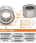 Two Front Wheel Hub Bearing Assembly 510055 Compatible With Hyundai Accent specifications and replacement parts list