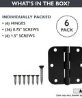 Oil Rubbed Bronze Door Hinges 36 Pack 3.5 x 3.5 Inch Interior Hinges With Five Eighths Inch Radius Corners Heavy Duty Replacement Hinges For Doors And Cabinets Removable Hinge Pins Antique Bronze Finish with screws