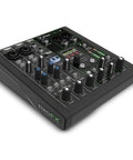 ProFX6v3 6 Channel Analog Mixer With USB Audio Interface Onyx Preamps And EQ GigFX Effects Engine Bluetooth, angled view