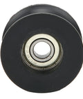 10 Pack 608ZZ U Shaped Nylon Coated Pulley Rail Bearing Wheels For Motors And Machinery Built Tough Durable Heavy Duty Low Friction Bearings With Wide Temperature Range Minus Forty To One Hundred Degrees Celsius Great For Gears Pumps Tools And Conveyors, front view