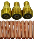 Must Have TIG Gas Lens Collets And Bodies Kit All Included 45V45 13N24 Assorted Sizes One Eighth Inch And Three Point Two Millimeter