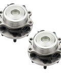 Front Wheel Hub Bearing Assembly With ABS For Nissan Frontier 2005 To 2023, Pathfinder 2005 To 2012, Xterra 2005 To 2015, Suzuki Equator 2009 To 2012, Six Lug Hub Assembly, 515064 Compatible, Built To Endure Rough Roads; top view of two six-lug assemblies showing ABS components.