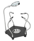 Soldering Helper Arm With 3X Magnifying Lamp The Ultimate Third Hand Soldering Station For PCB And Circuit Boards Adjustable 360 Degree Arm Hands Free Precision Electronics Stand on black base