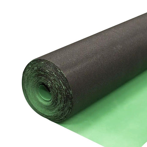 Heavy Duty Silent Vapor Barrier Underlayment For Vinyl Flooring 1.2mm Thick Moisture Shield 8 Roll Bundle showing textured roll