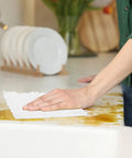Heavy Duty Kitchen Cleaning Wipes For Microwave Air Fryer Stove And Cooktops All Purpose Appliance Cleaner Cloths in use on countertop