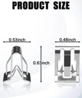 Boss Level 15 Piece U Shaped Steel Dash Console Trim Retainer Clips with size dimensions 0.53 inch and 0.48 inch.