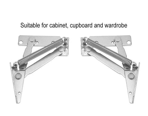 Adjustable Opening Cabinet Bed Lift Up Hinge for Cabinet Doors and Sofa Flaps with heavy duty support, metal springs visible.