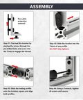 Assembly instructions for 10 Series Aluminum 90 Degree Inside Corner Bracket with three 0.281 inch holes for T Slot extrusion projects.