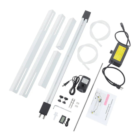 24 Inch 1000W Acrylic Heat Bending Machine With Water Cooling For Plexiglass Plastic components including power supply and accessories.