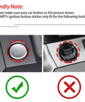 Comparison guide for LECART Audi Slick Red Engine Start Button Cover Stickers fitting A4 A5 A6 A7 Q5 models keyless ignition.