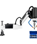 Heavy Duty Electric Tapping Machine M6-M36 With 360 Degree Multi-Directional Head, oil spraying feature and tapping tools set.