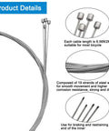 Derailleur Shift Cable Kit For Mountain And Road Bikes, Includes Four Cables, 2M Shift Housing, shown coiled with details
