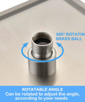 360-degree rotating brass ball fitting on Shower Faucet Set With Waterfall Tub Spout And Rainfall Head Wall Mounted 10 Inch Rain Shower System