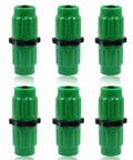 Expandable Garden Hose Repair Kit With Dual Channel Connectors for Three Quarter and Five Eighth Inch Hoses, green connectors