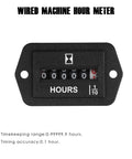 Analog Hour Meter For Industrial Engines And Machines, Tracks Running Time From 0 To 99999.9 Hours At AC 110-250V, Easy Install