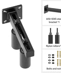 Adjustable 3 Inch Slide Gate Guide Roller System With Rust Proof Heavy Duty Steel Assembly and Dual Nylon Guiders