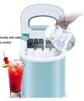 Compact Counter Top Ice Maker Machine Automatic Portable Ice Cube Generator With High Capacity Water Tank, hand pouring water.