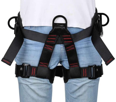 Heavy Duty Half Body Safety Climbing Belt For Tree Climbing Fire Rescue Roofing And Rappelling, CE Certified, worn on waist