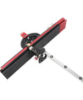 Pro Grade Table Saw Miter Guide With 13 Positive Angle Stops, Extendable Fence, Aluminum Alloy Crosscut Sled, Top View