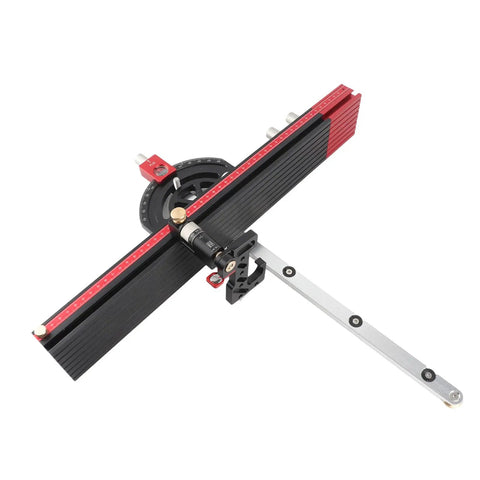 Pro Grade Table Saw Miter Guide With 13 Positive Angle Stops, Extendable Fence, Aluminum Alloy Crosscut Sled, Top View