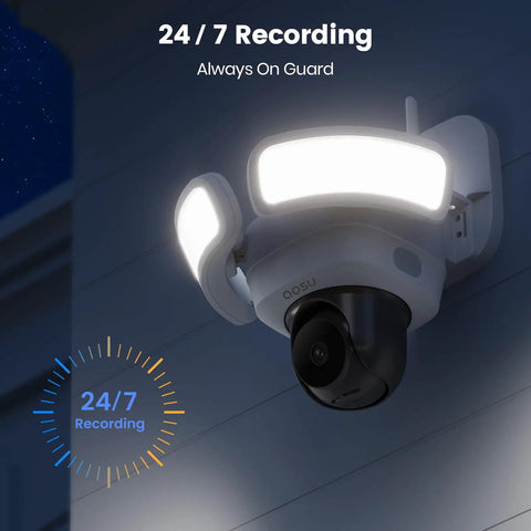 Solid Heavy Duty Hardwired Floodlight Security Camera Keeping Your Porch Secure Round The Clock Weather Resistant Build With Crisp 3K Video And A Blasting 2600 Lumen Spotlight Up Front