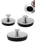 Universals Bath Basins Waste Plug, Washbasin Bath Plug, M, stainless steel and rubber design, perfect for sinks and basins.