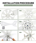 Installation steps for High Output Wind Turbine Kit With Eight Blades And Solar Wind Hybrid Controller For Home Energy, 14000W DC Generator