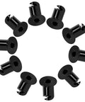 Rock Solid Heavy Duty Stainless Steel Dzus Quarter Turn Fasteners With 0.500 Inch Grip And Seven Sixteenths Inch Black Button Heads Built Tough For Custom Vehicles 10 Pack in black glossy finish