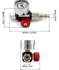Pro Grade Air Pressure Regulator Kit With Gauge For Spray Guns And Air Tools Quarter Inch G Thread Inlet And Outlet Adjustable Valve Aluminum Body Durable And Easy To Use With Quick Connect Adapter