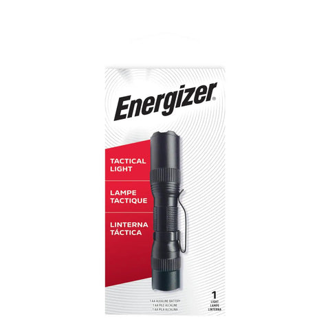 Tac 1AA LED Tactical Flashlight With Clip Water Resistant EDC Light For Emergencies And Camping Pocket Size Everyday Carry With Batteries Included Pack Of 1 in packaging
