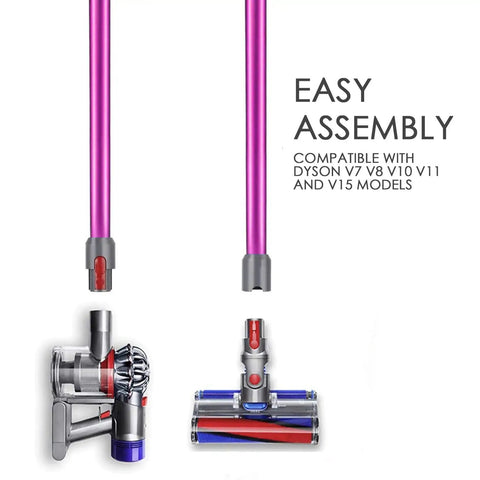Replacement Wand Extension Tube For V7 To V15 Cordless Vacuum Cleaners Grab And Go Quick Release Accessory Fuchsia Finish