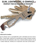 10 In 1 Keychain Multitool Stainless Steel For Everyday Carry With Pry Bar Bottle Opener Flathead Screwdriver Box Opener Cord Cutter Hex Bit Driver Wrenches And Ruler TSA Friendly EDC Gear For Key Organizer